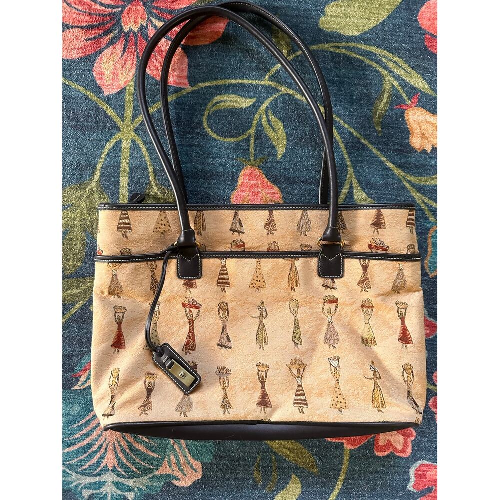 Eitenne Aigner Natural Tribal Print Carry Away Shoulder Bag